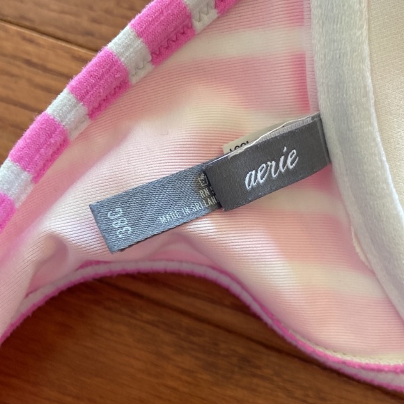 Pink and White Striped Bikini Top - Picture 3 of 3